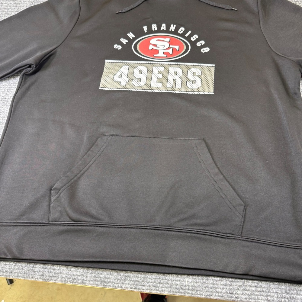 San Francisco 49ers Team ‎ black Hoodie Mens 2XL NFL Football Pullover - Picture 4 of 16